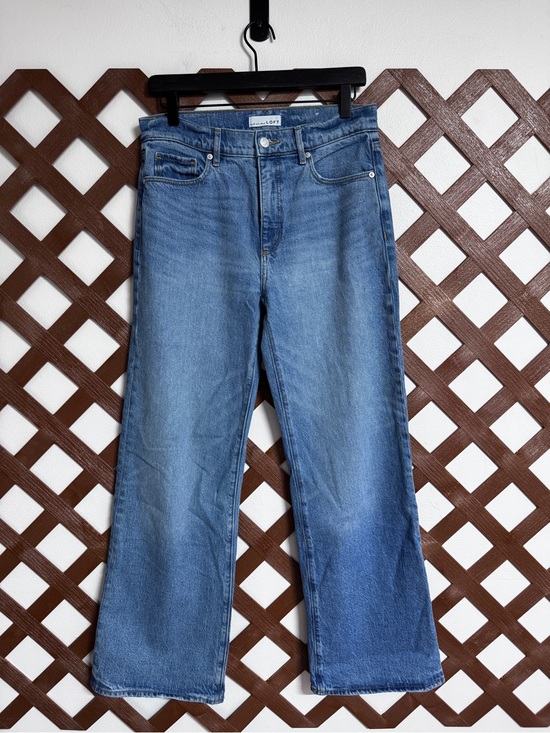 LOFT Denim - WJ452 {LOFT} "The Wide Leg" Blue High Rise Relaxed Loose Baggy Denim Jeans